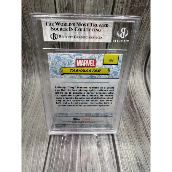 2024 TOPPS CHROME UK SAPPHIRE EDITION MARVEL #135 TASKMASTER BGS Mint 9 - Picture 9 of 10